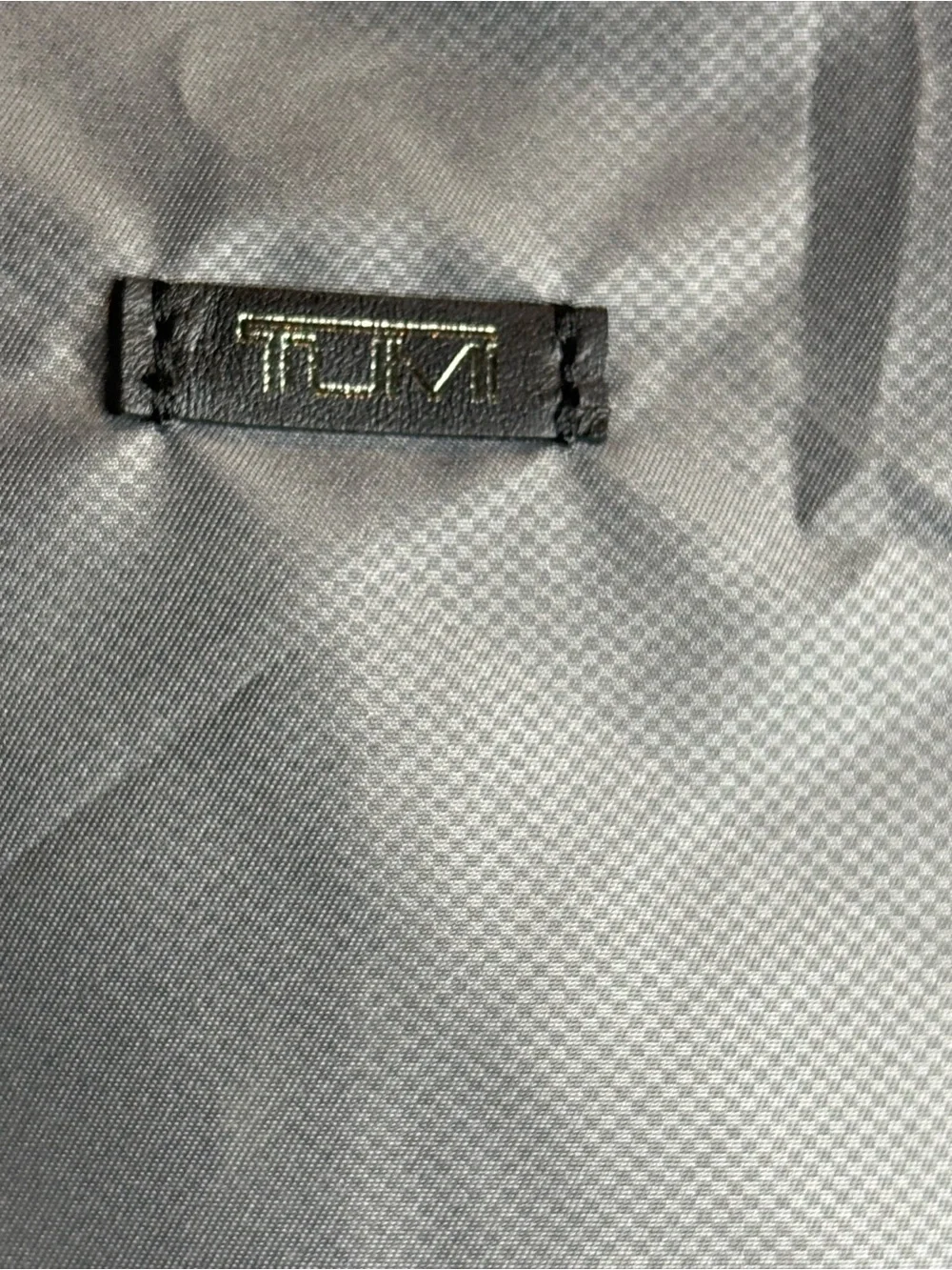 Tumi Two-Tone Gray and White Toiletry Pouch plus Garment bag